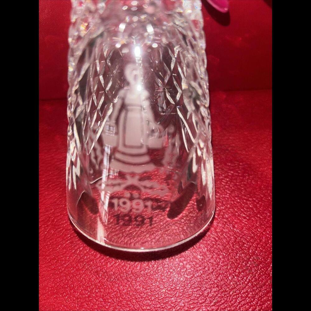 🔮🔔Waterford Crystal 12 Days of Christmas 1991 Bell Eight Maids A Milking